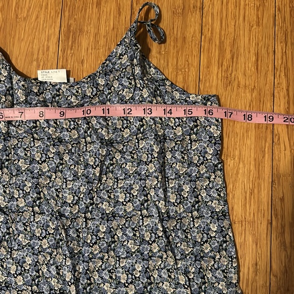 Vintage Byer Too Blue Floral Dress Size 13 - Picture 3 of 5